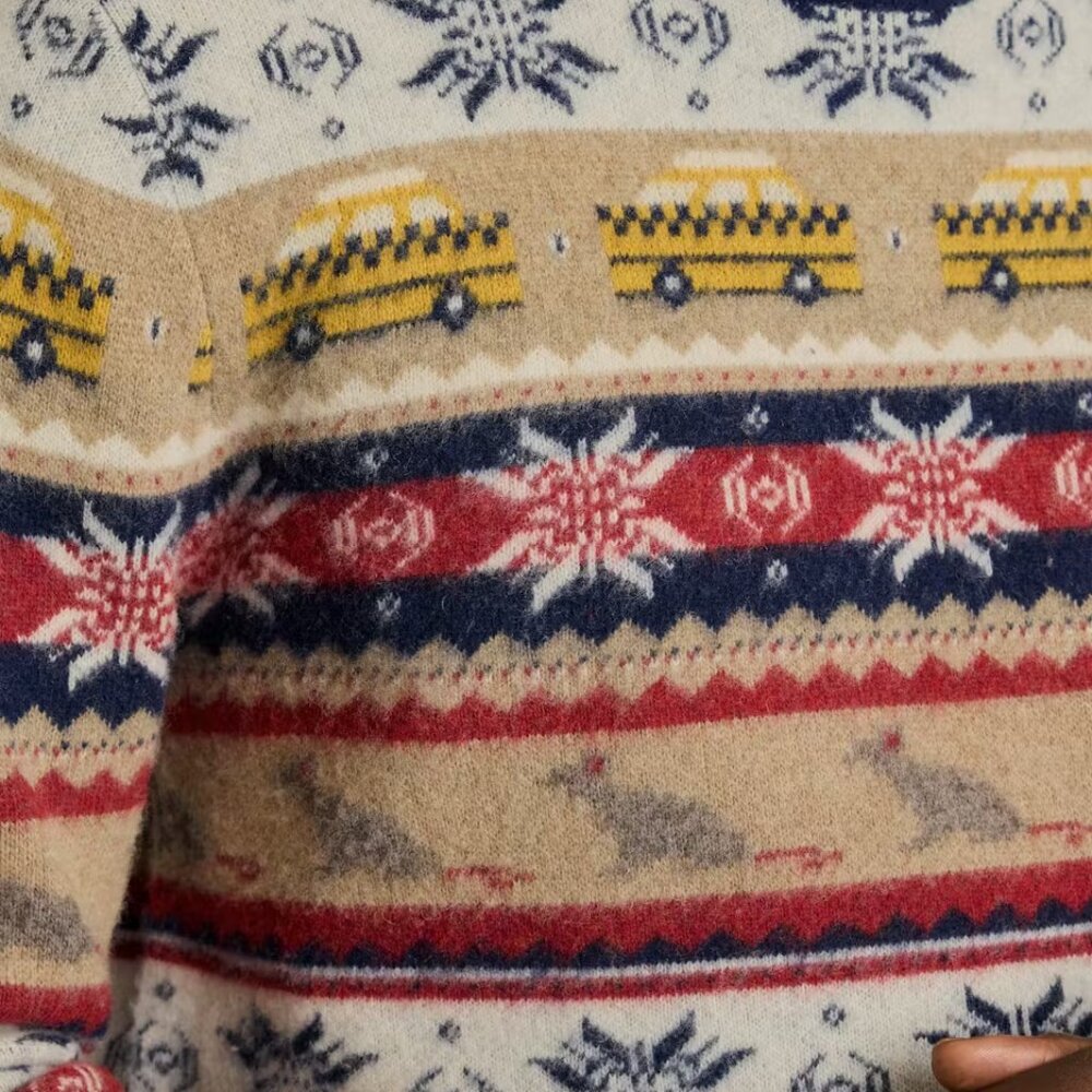 NEW BONOBOS Wool Nyc Fair Isle Sweater 1225 3m3 - Picture 3 of 7